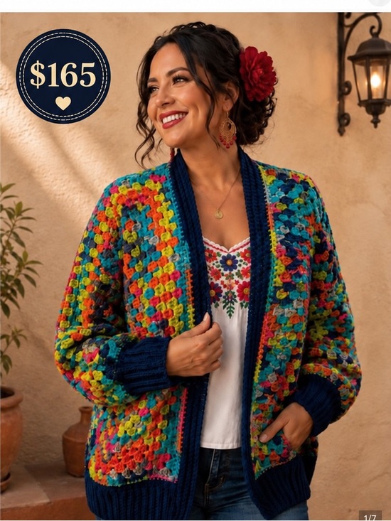 Hand Crafted Sweaters - Crochet Cardigan-Artesian Handcrafted